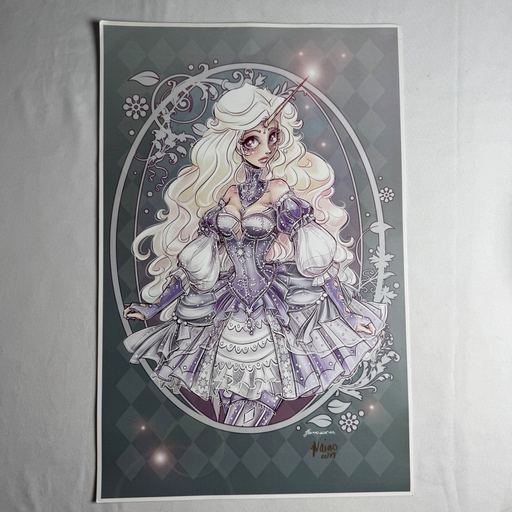 NoFlutter Lady Amalthea The Last Unicorn Signed Art Print 2017 Fantasy Anime